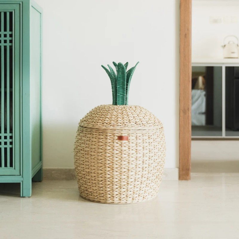 Pineapple Rattan Basket