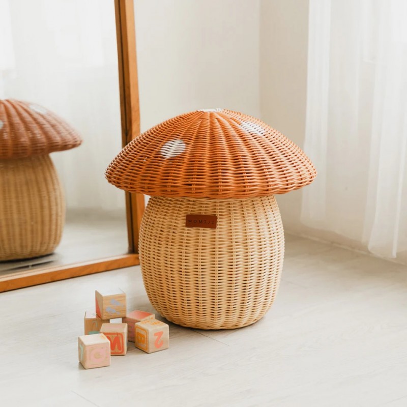 Mushroom Rattan Basket