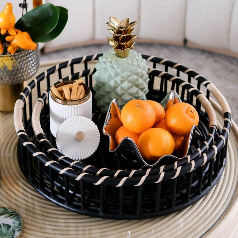 Rattan Tray Set