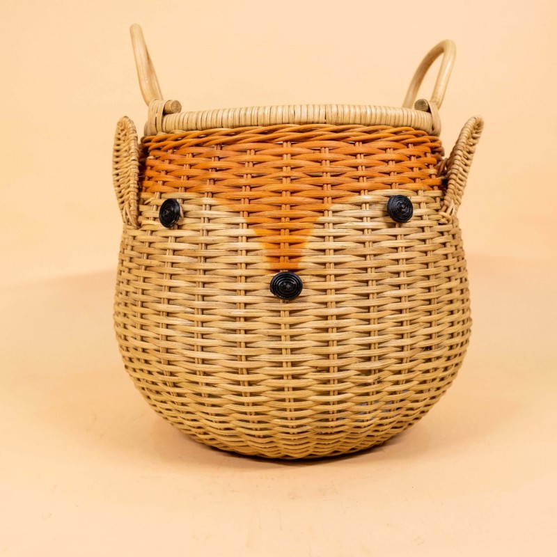Reindeer Rattan Basket